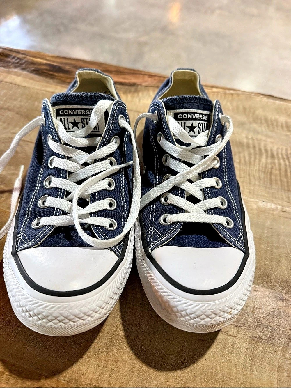 Converse Chuck Taylor All Star Low Top Navy Sneakers Blue & White US 8